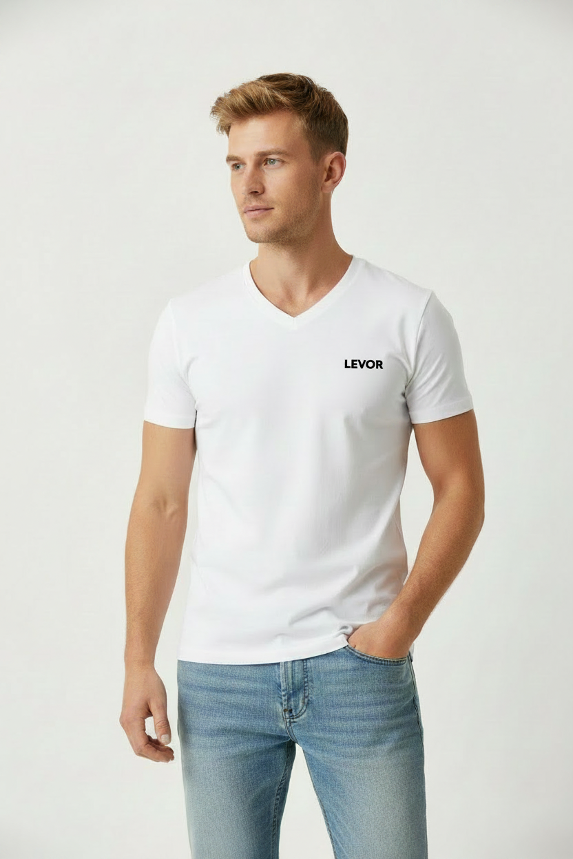 Herren V-Neck T-Shirt LEVOR